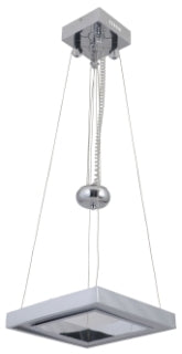 CRAFTMADE 46130-CH-LED BALANCE 1 SQUARE LED ADJUSTABLE PENDANT IN CHROME
