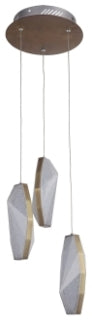 CRAFTMADE P770PAB3-LED 3 LIGHT LED MINI PENDANT W/CABLE IN PATINA AGED BRASS