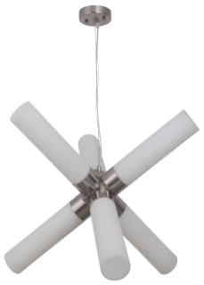 CRAFTMADE P811PLN6 6 LIGHT MINI PENDANT IN POLISHED NICKEL