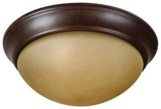 CRAFTMADE XPP15AG-3A PRO BUILDER PREMIUM 3 LIGHT 15IN FLUSHMOUNT IN AGED BRONZE TEXTURED