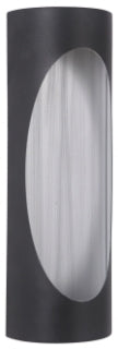 CRAFTMADE Z3112-TBBA-LED ELLIPSE MEDIUM LED POCKET SCONCE IN TEXTURED BLACK/BRUSHED ALUMINUM