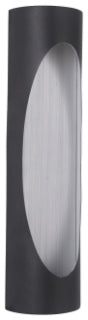 CRAFTMADE Z3122-TBBA-LED ELLIPSE LARGE LED POCKET SCONCE IN TEXTURED BLACK/BRUSHED ALUMINUM