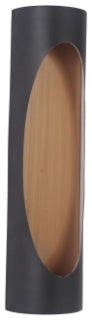 CRAFTMADE Z3122-TBSB-LED ELLIPSE LARGE LED POCKET SCONCE IN TEXTURED BLACK/SATIN BRASS