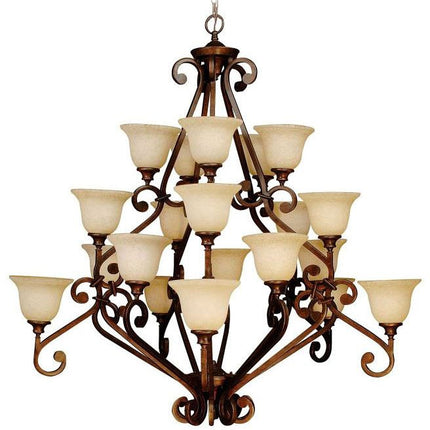 CRAFTMADE 9152PR20 20 LIGHT CHANDELIER PERUVIAN BRONZE