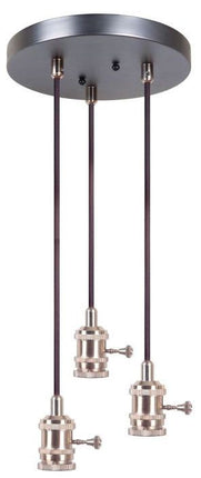 CRAFTMADE CPMKB-3SB 3 LIGHT MINI PENDANT DESIGN-A-FIXTURE