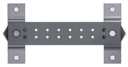 Copper Grounding Bus Bar Kit, 4in Wide, 20in Length, 18 Mounting Points