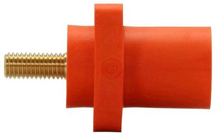 Eaton Crouse-Hinds series Cam-Lok J Series E1016 insulated receptacle, Up to 400A continuous, #6 AWG-250 kcmil, Yellow, Male, Thermoplastic elastomer (TPE), 1-1/8", Threaded stud, 600 Vac/dc