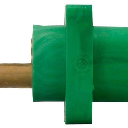 Eaton Crouse-Hinds series Cam-Lok J Series E1016 insulated receptacle, Up to 400A continuous, #2-4/0 AWG, Orange, Male, Thermoplastic elastomer (TPE), Double hole bus bar, 600 Vac/dc