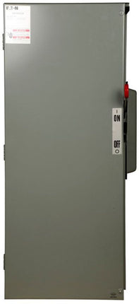 Eaton main fusible switch, Busway connection, 400A, Aluminum, NEMA 3R, Underground, Internal, Right mounting, Four-wire, Three-phase, Standard T, 120/208V