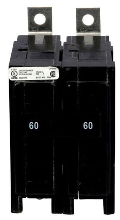 Quicklag Industrial Thermal-Magnetic Circuit Breaker, Two-pole, 60A, 22 kAIC, 120/240V , Bolt-on