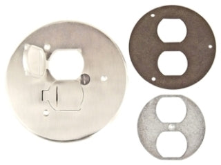 SOUTHWIRE FBCVR-SS-FC FLR BOX DEV CVR 5-3/4OD DPLX 4-1/2RND SS