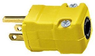 HUBBELL HBL5965VY VALISE PLUG 15A 125V 5-15P YL