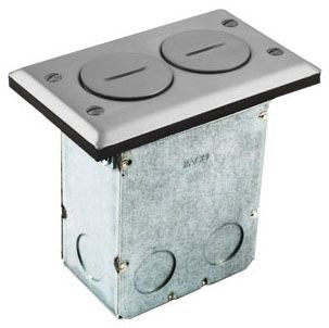 HUBBELL RF6500NI FLOOR BOX KIT 15A DUPLEX NICKEL PLATE