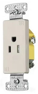 HUBBELL RRD151LATR RESI SGL RCPT 15A 125V DEC TR LA