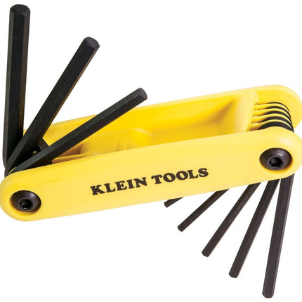 KLEIN 70574 GRIP-IT HEX KEY SET 9-KEY 4-1/2-INCH HANDLE SAE SIZES