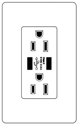 CA 15A USB TAMPER RESIST IVORY