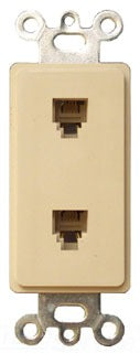 MORRIS 80171 2 PC DECOR DUPLEX PH JACK WH