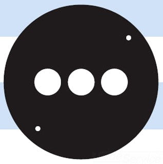 MULBERRY 30377B ROUND LAMPHLDR CVR 3H BLK