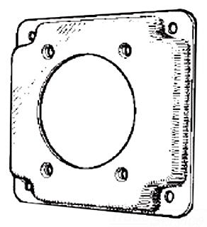 MULBERRY 11428 4-IN SQ 2 255IN DIA PWR CVR