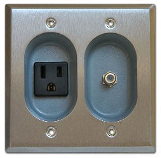 MULBERRY 40561 2G SS RECESSED 15A-CABLE