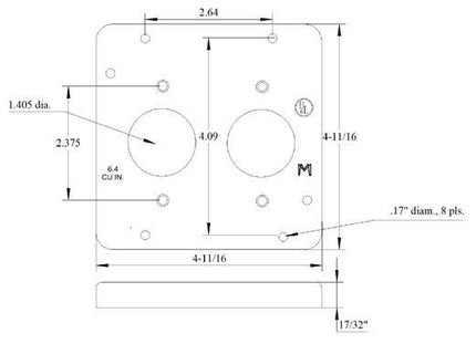 MULBERRY 11512 4-11/16 2 SINGLE RCPT CVR