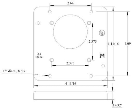 MULBERRY 11524 4-11/16 2 165IN PWR COVER