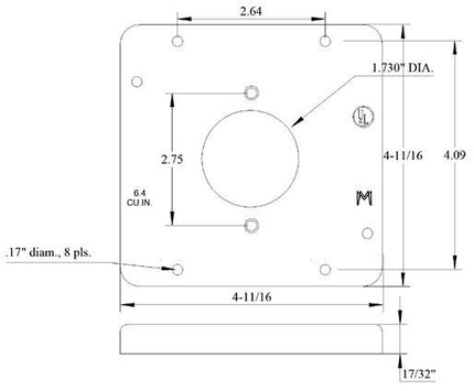 MULBERRY 11525 4-11/16 1 730IN PWR COVER