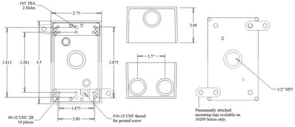 MULBERRY 30209Z WP BOX 4H-1/2IN W/LUG BRNZ