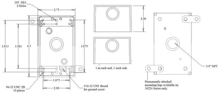 MULBERRY 30228 WP ALUM BOX 6H-3/4IN W/LUG