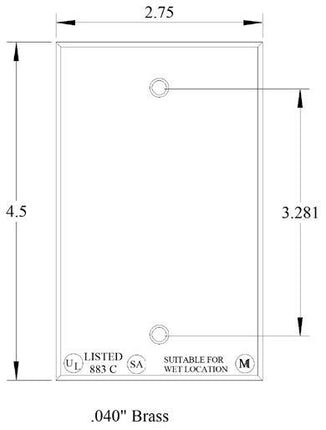 MULBERRY 30277 WP BLANK COVER BRASS