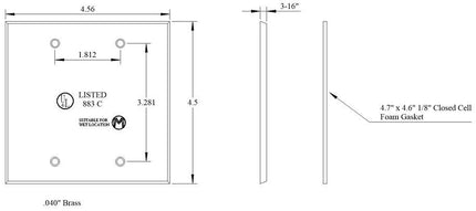 MULBERRY 30282 2G WP BLANK COVER BRASS