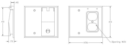 MULBERRY 30427 WP 2G DUPLEX/BLANK COVER