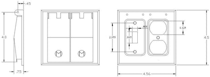MULBERRY 30456 WP 2G TOG/DUP COVER ONLY
