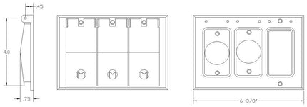 MULBERRY 30475 WP 3G 2SINGLE/GFI COVER