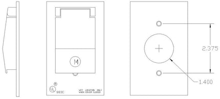 MULBERRY 30509W WP VERT SGL RCPT CVR WHT