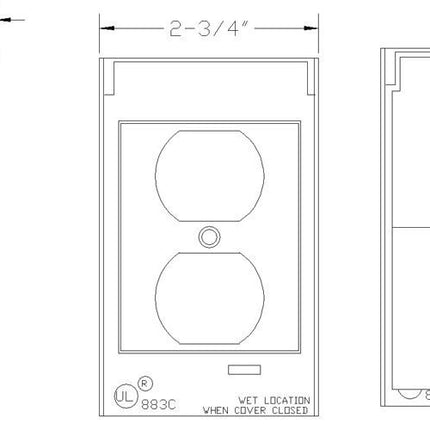 MULBERRY 30522W WP DUPLEX COVER WHITE