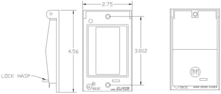 MULBERRY 30537W WP GFI COVER WHITE