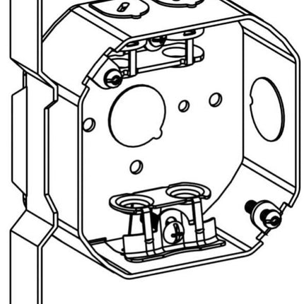 ORBIT 4RB-MC-FB 4 IN OCT. STEEL MC BOX 1-1/2 IN + FB BRACKET