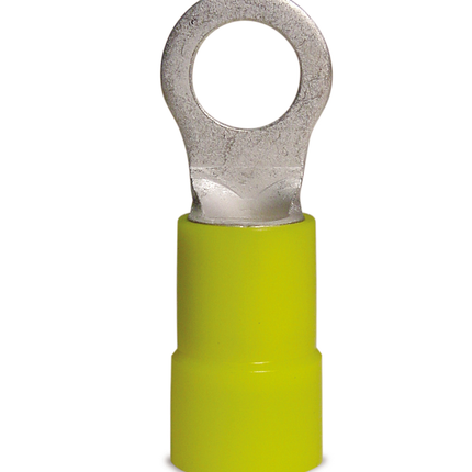 #4 AWG Vinyl-Insulated Ring Terminals (3/8" Stud)