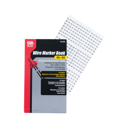 Pocket Pack Wire Markers (numbers 46-90)