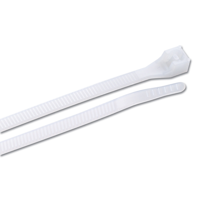 11" White Nylon Cable Ties, 100 Count