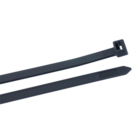 Heavy-Duty Cable Tie, Nylon 6/6, 48" Length, 14.3" Max Bundle Dia, Black, 175 lb Tensile Strength, (50/Bag)