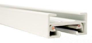 J Track 8FT Single Circuit 120V with 2 Endcaps in White