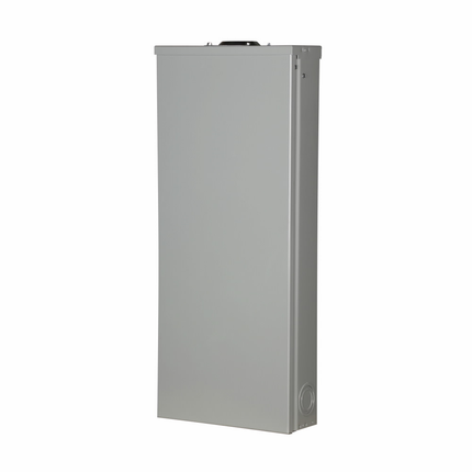 No feed-thru lugs,Main circuit breaker loadcenter,150A,C3R,Aluminum,Interlock cover,NEMA 3R,Metallic,10 kAIC,BR,30 circuits,Thirty pole,30 spaces,Three-wire,Single-phase,#2/0 AWG-300 kcmil Cu/Al,Combination,Type BR 1-inch breakers,120/240V