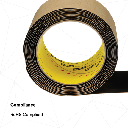 Scotch Electrical Moisture Sealant Roll 06147, 2-1/2 in x 10 ft, Black, 1 roll/carton, 10 rolls/Case