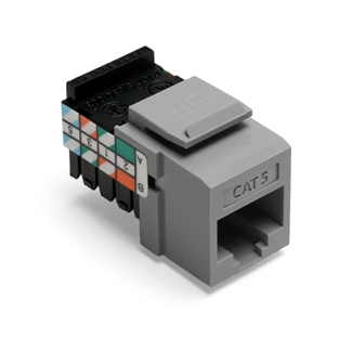 Cat 5 QUICKPORT™ Jack, Gray