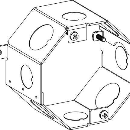 2-1/2" DEEP, 4" OCTAGONAL CONCRETE BOX