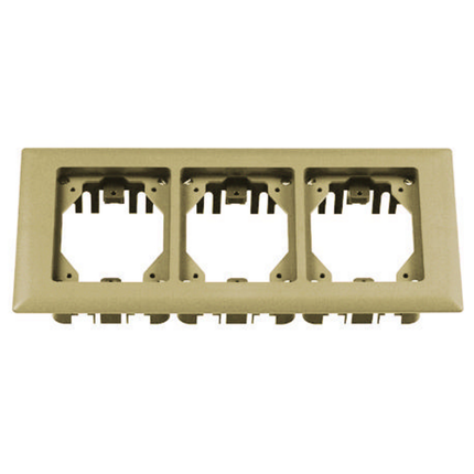 3-Gang Non-Metallic Carpet Flange, Ivory