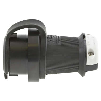Locking Devices, Twist-Lock®, Watertight Safety Shroud, Male Plug, 20A 3-Phase Wye 120/208V AC, 4-Pole 5-Wire Grounding, L21-20P, Screw Terminal, Black and White