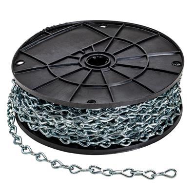 Jack Chains, 12 Gauge Standard, 100' Spools, Zinc Plated Steel